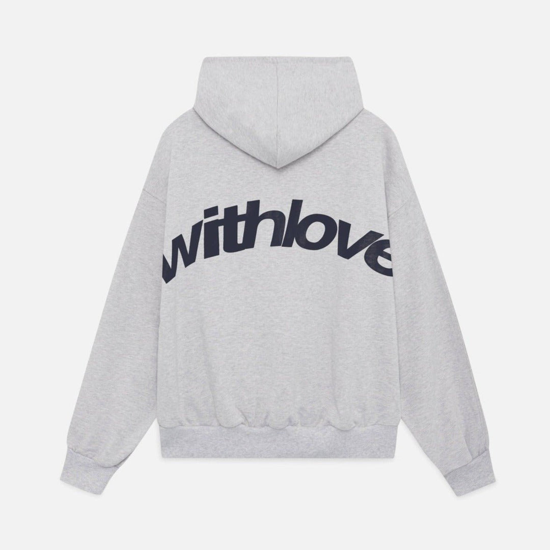 Heavyweight hooded sweatshirt with front graphic design