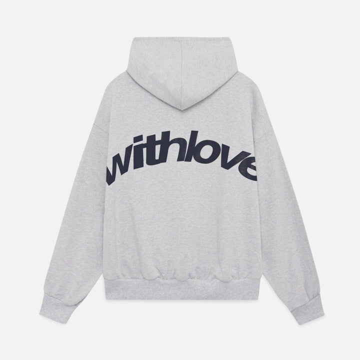 Heavyweight hooded sweatshirt with front graphic design