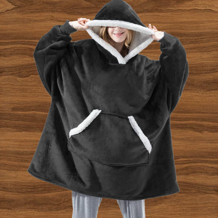 Warm thermal hoodie interior texture showing plush fleece lining