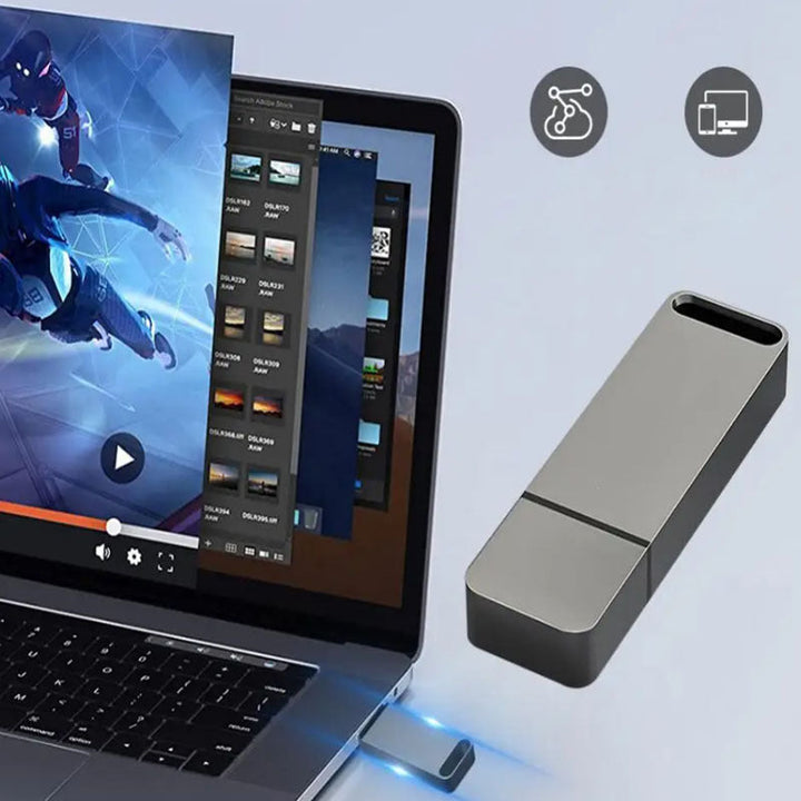 Portable 4TB memory stick and computer accessory for external data storage