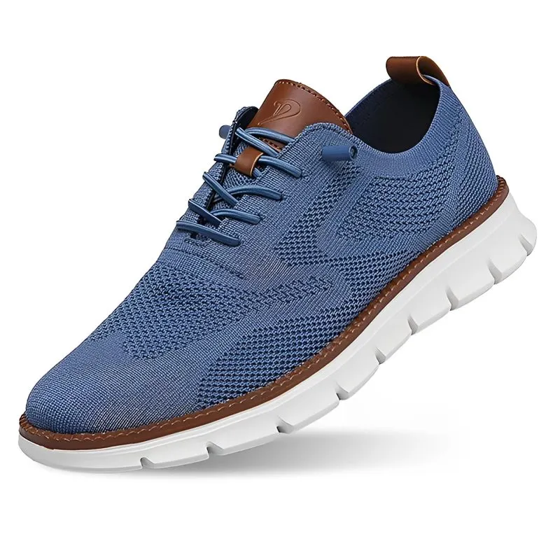 Khaki men's casual walking shoes showcasing flexible cushioned soles