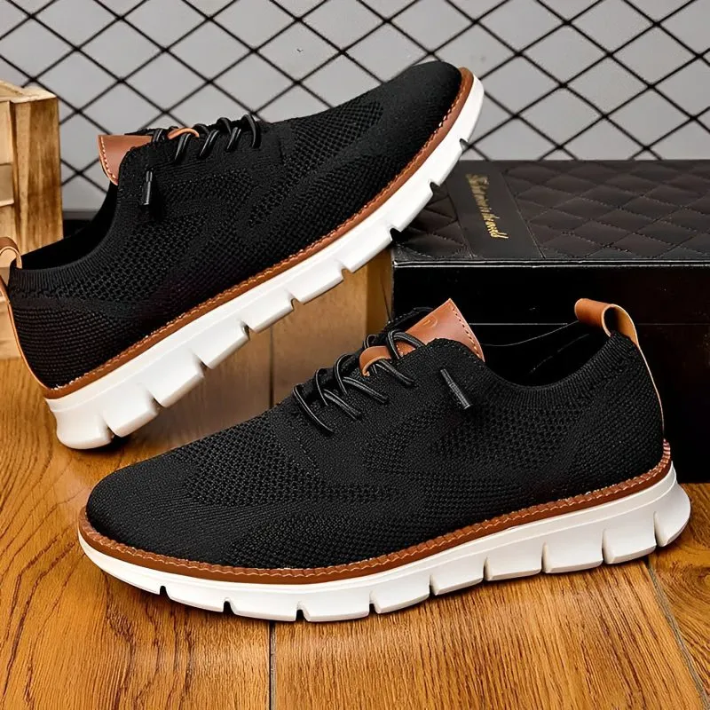Men's comfort walking shoes in crisp white with arch support