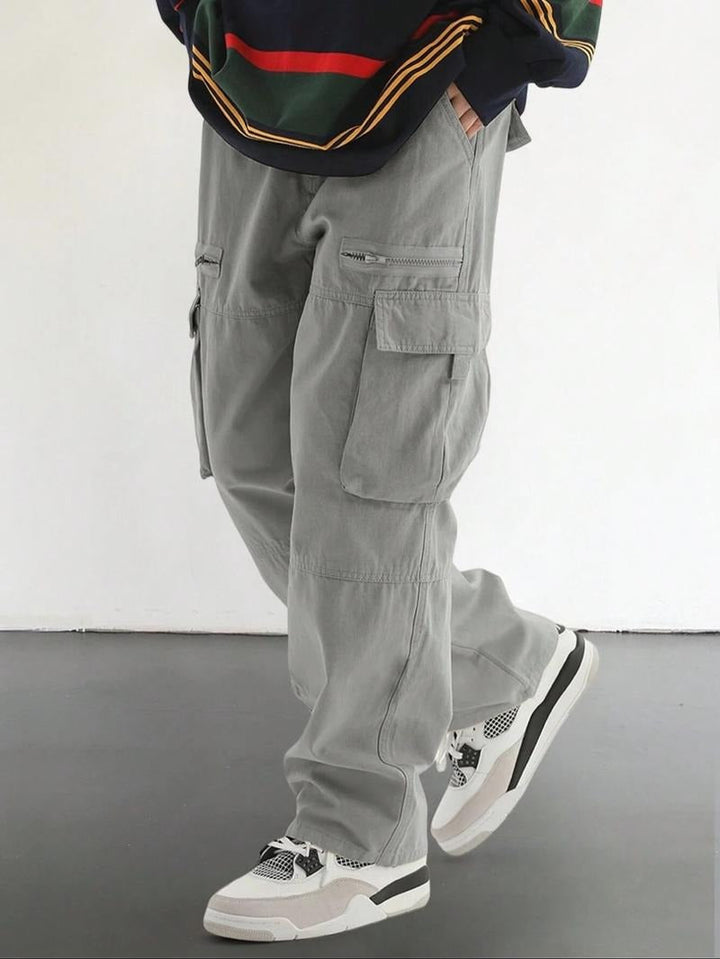 Relaxed fit men's urban utility cargo pants for streetwear and casual wear styling