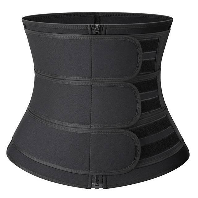 Side view of body shaper waist trainer belt for core support