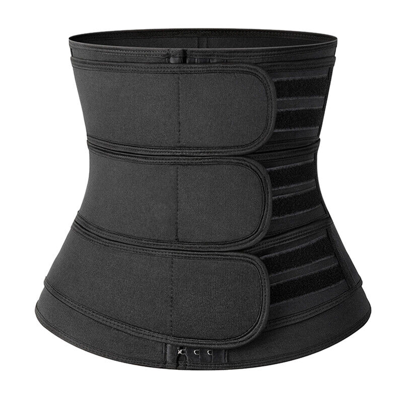 Women slimming waist trainer belt in black for core support