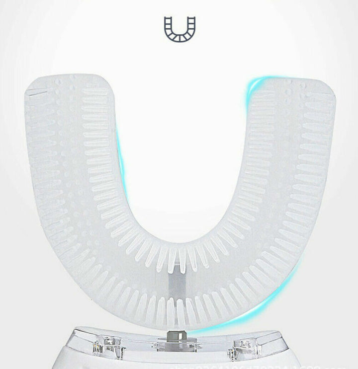 Portable sonic toothbrush for travel in modern bathroom setting