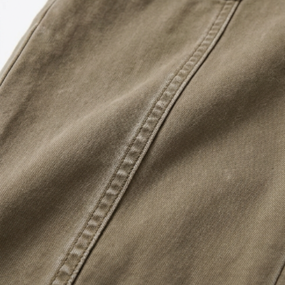 Pocket and stitching detail on women casual utility trousers