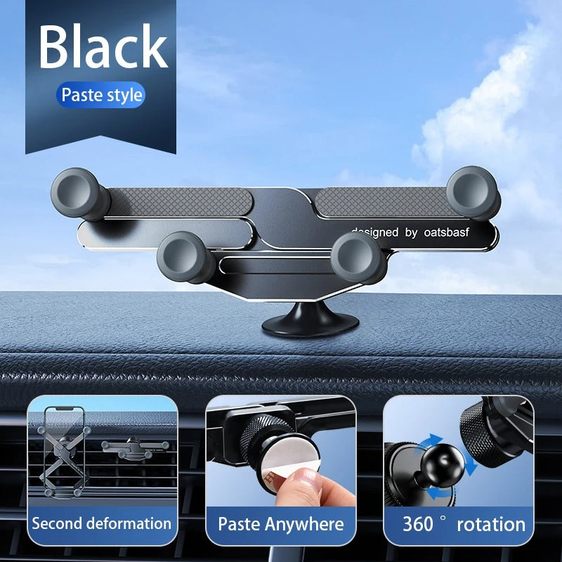 Close up of the air vent clip on the universal car phone holder
