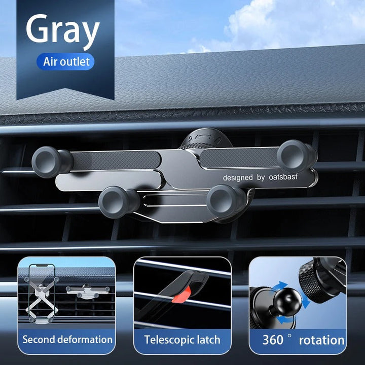 Handsfree driving accessory mounted on a vehicle dashboard air vent