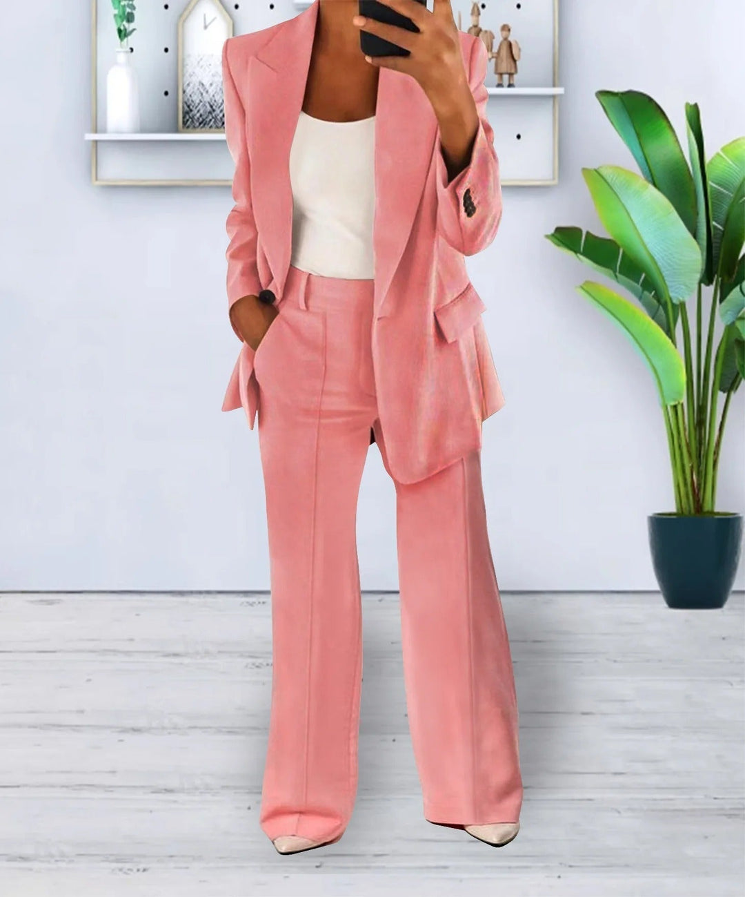 Professional business suit set for women with modern tailored silhouette