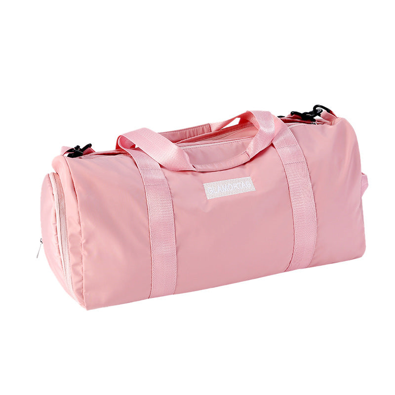 Back view of a versatile black travel gym duffel bag showing backpack straps and durable sports luggage design.