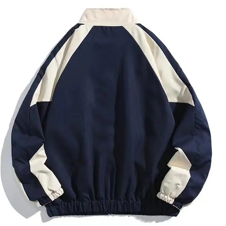 Mens lightweight color block windbreaker jacket for casual streetwear and outdoor style