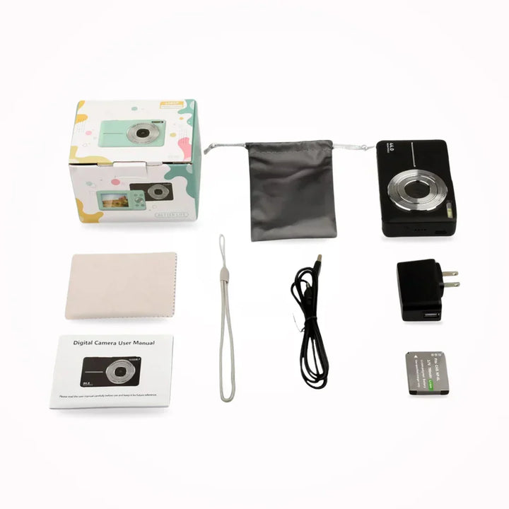 Digital camera for photography with built-in flash activated