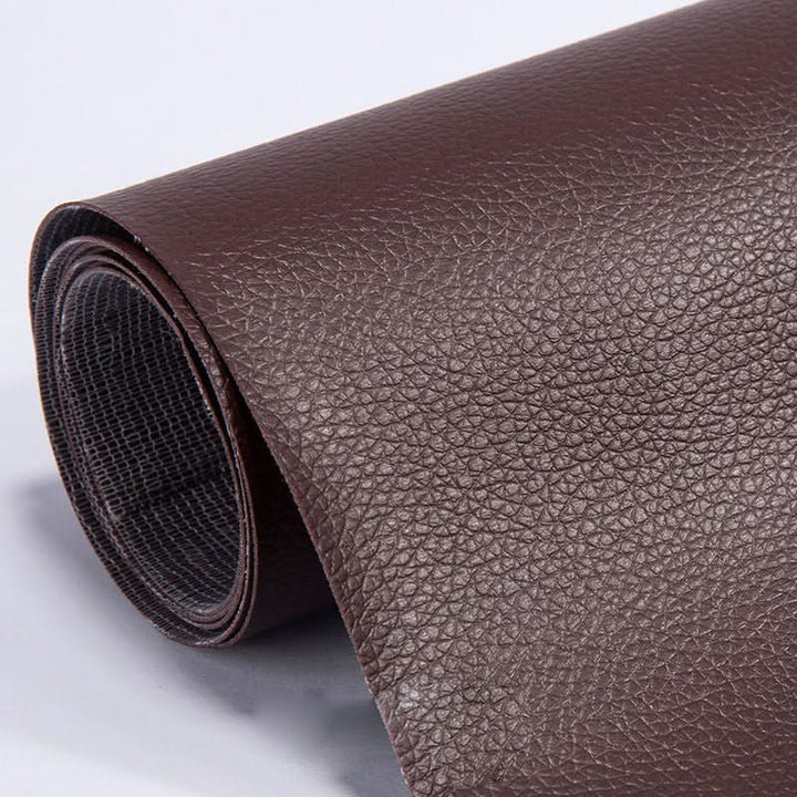 Furniture restoration patch restoring a cracked leather couch armrest effectively