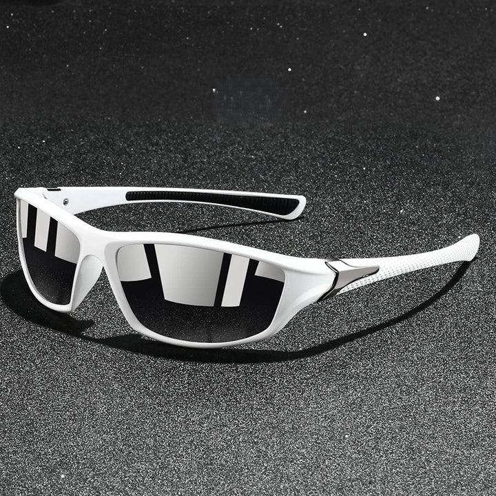 Sleek wraparound sunglasses for men and women with durable flexible frame
