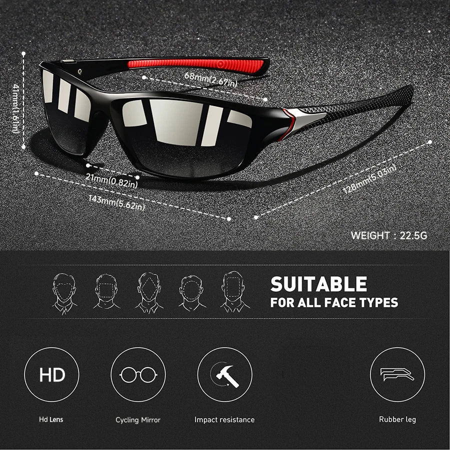 Unisex athletic sunglasses featuring lightweight frame for running and training