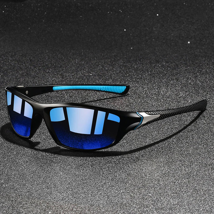 Unisex outdoor sport sunglasses showing superior eye coverage and shield lens