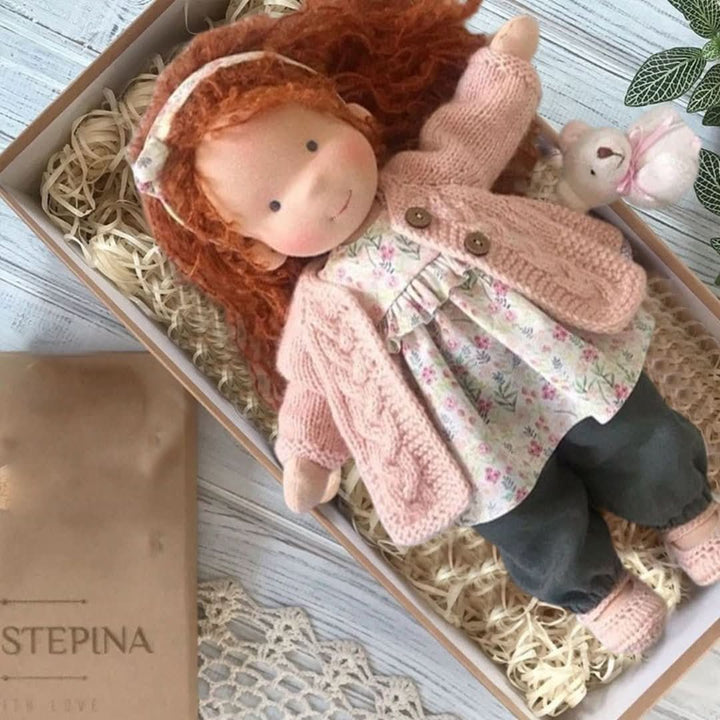 Unique Waldorf doll gift packaged with care and attention to detail