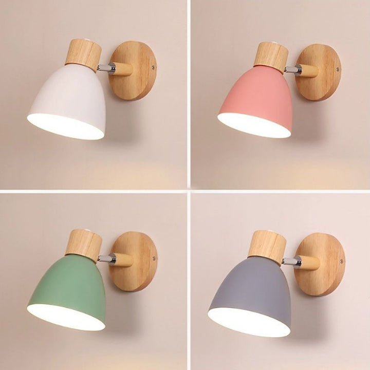 Decorative indoor wall lamp illuminating contemporary hallway interior