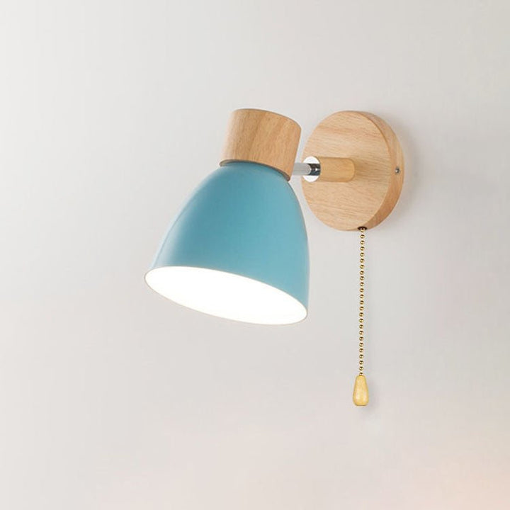 Stylish home lighting solution combining warm wood and matte metal