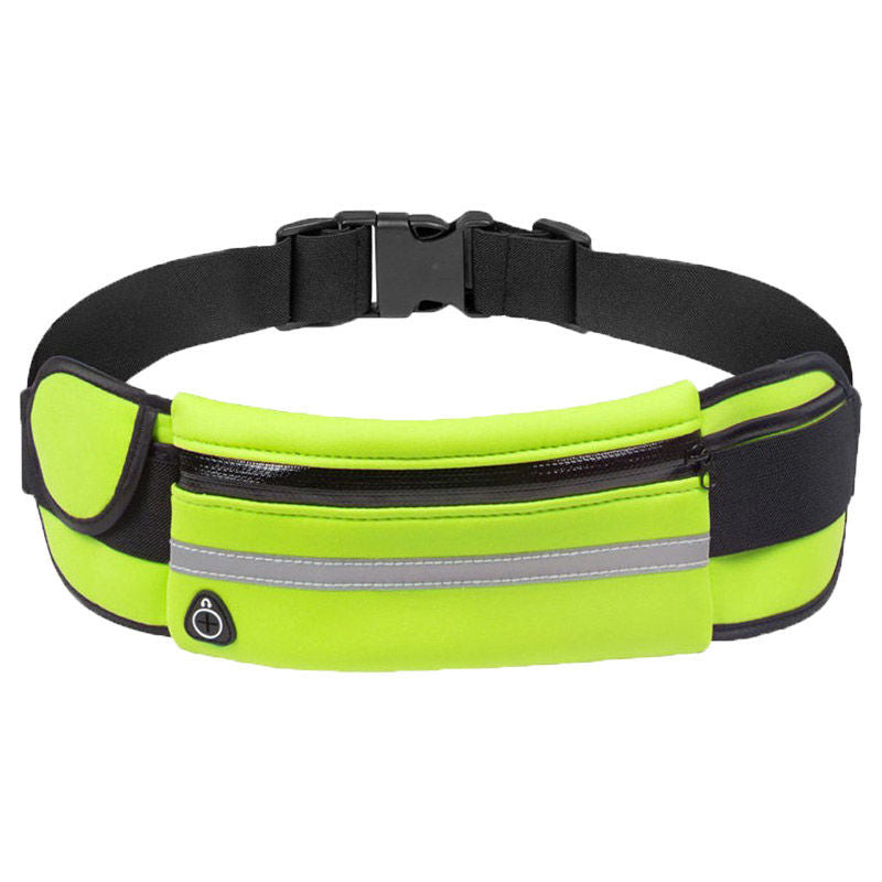 Travel storage waist pack holding passport, keys, and phone securely
