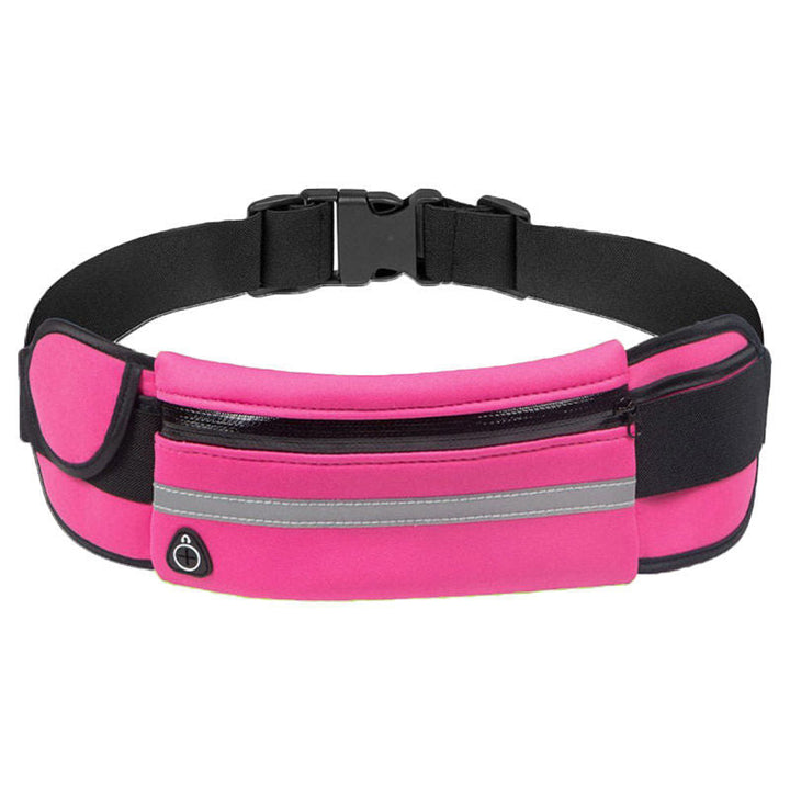 Lightweight fitness pouch and running waist pack flat lay view