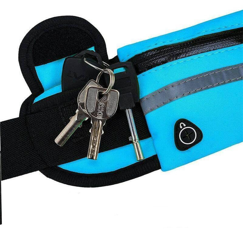 Multipurpose sports accessory and gym gear waist belt in black