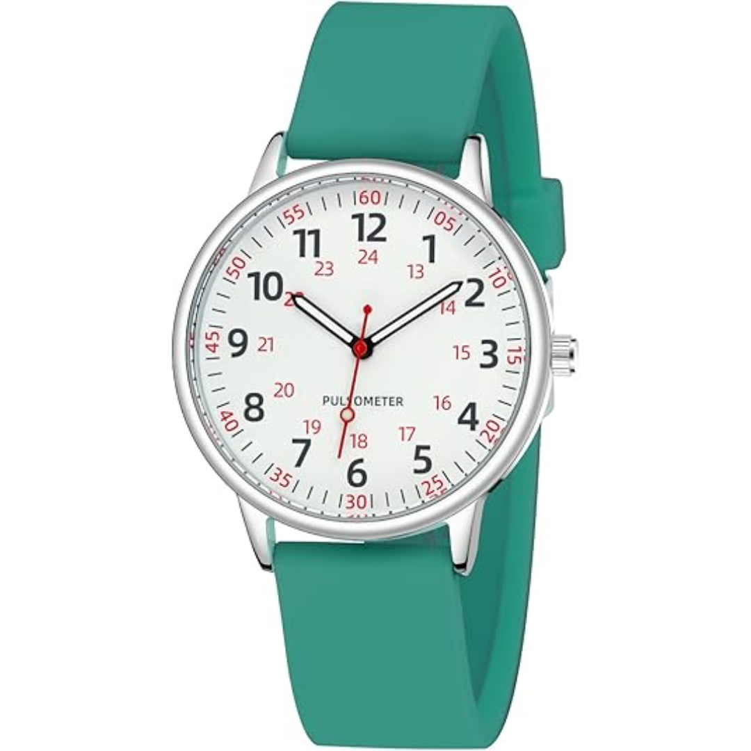 Compact analogue medical watch designed for healthcare pros