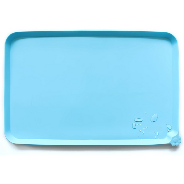 Non slip pet food mat designed for dog bowls and cat feeding stations