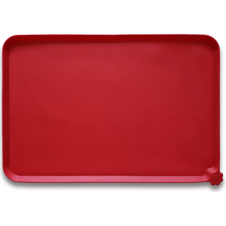 Waterproof pet feeding mat for dogs and cats protecting floors from spills