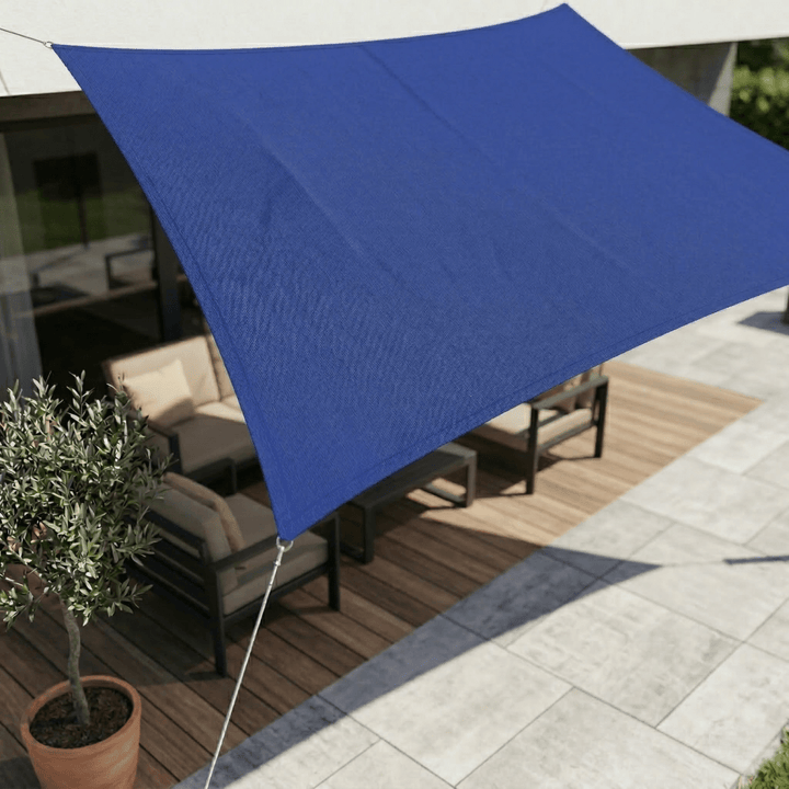 Durable waterproof canopy installed as a balcony awning for sunny days