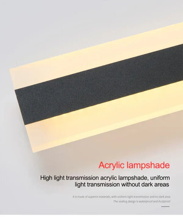 Weatherproof garden wall light casting warm illumination downward