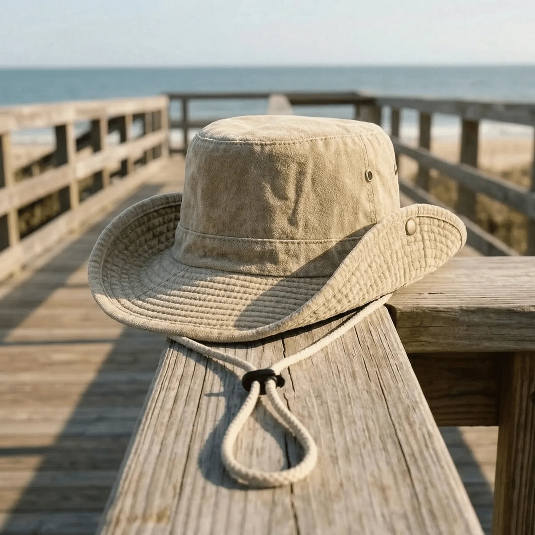 Men's wide brim outdoor sun hat for hiking and gardening