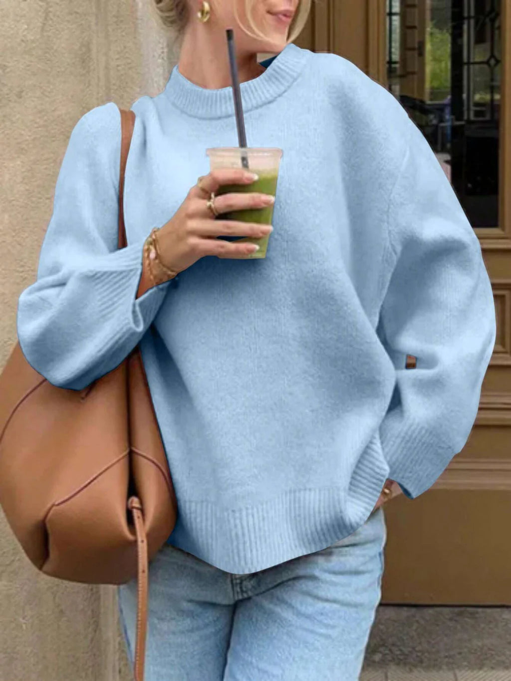 Aubrey | Women’s Oversized Mock Neck Sweater