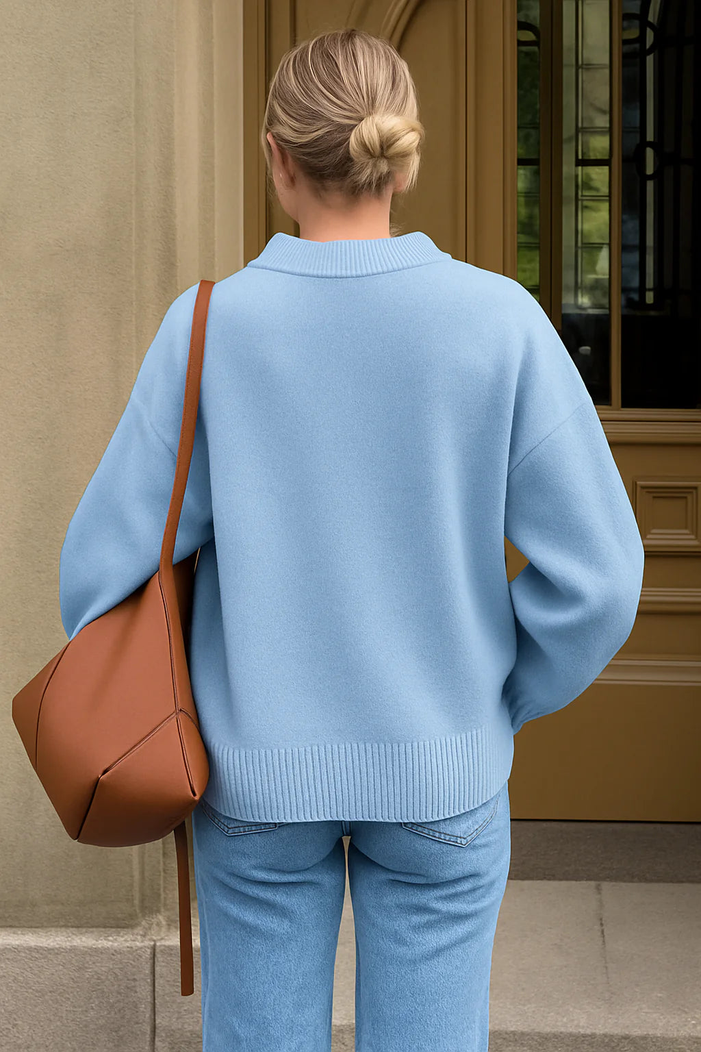 Aubrey | Women’s Oversized Mock Neck Sweater