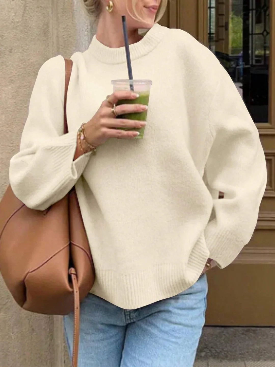 Aubrey | Women’s Oversized Mock Neck Sweater