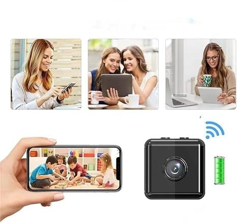 Wireless mini WiFi security camera for home surveillance with night vision