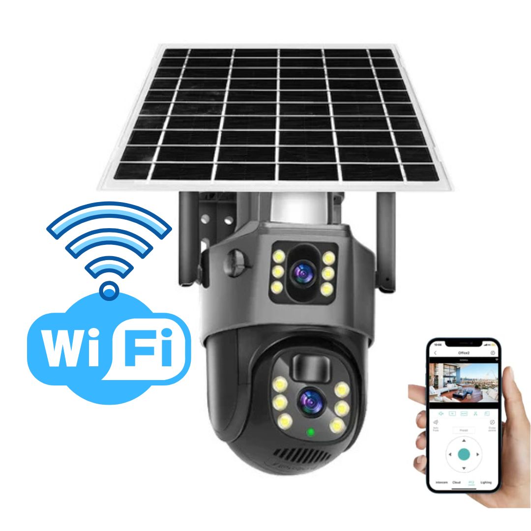WiFi variant security camera connected to a smartphone app monitoring interface
