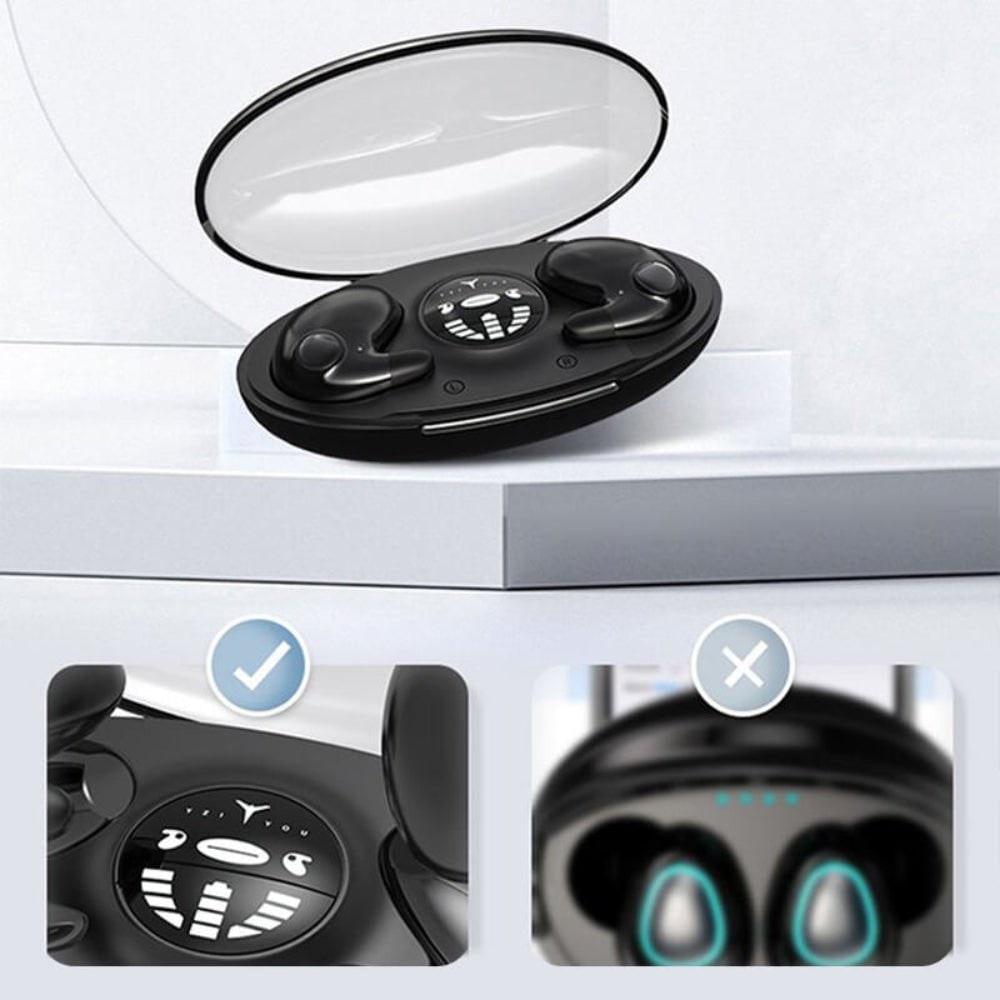 Comfortable sleep earbuds with wireless bluetooth connectivity