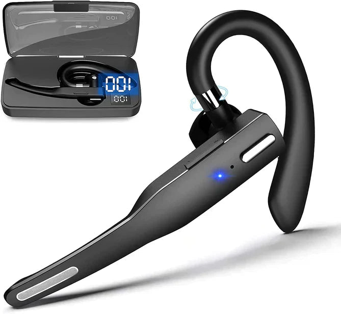 Single ear wireless Bluetooth headset with rotatable microphone arm