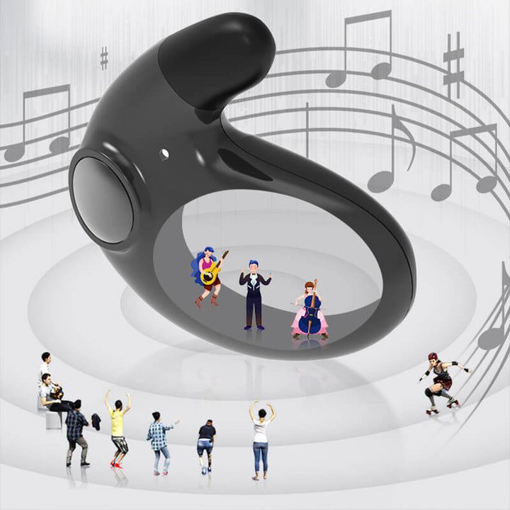 Noise cancelling bluetooth earphones resting inside their charging case
