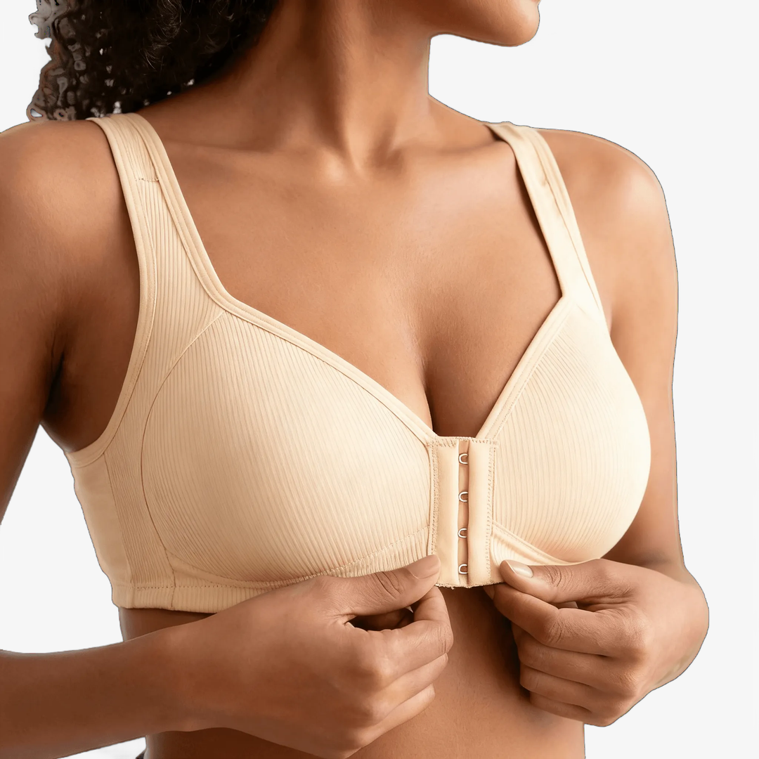 Back view of soft seamless everyday bra for women