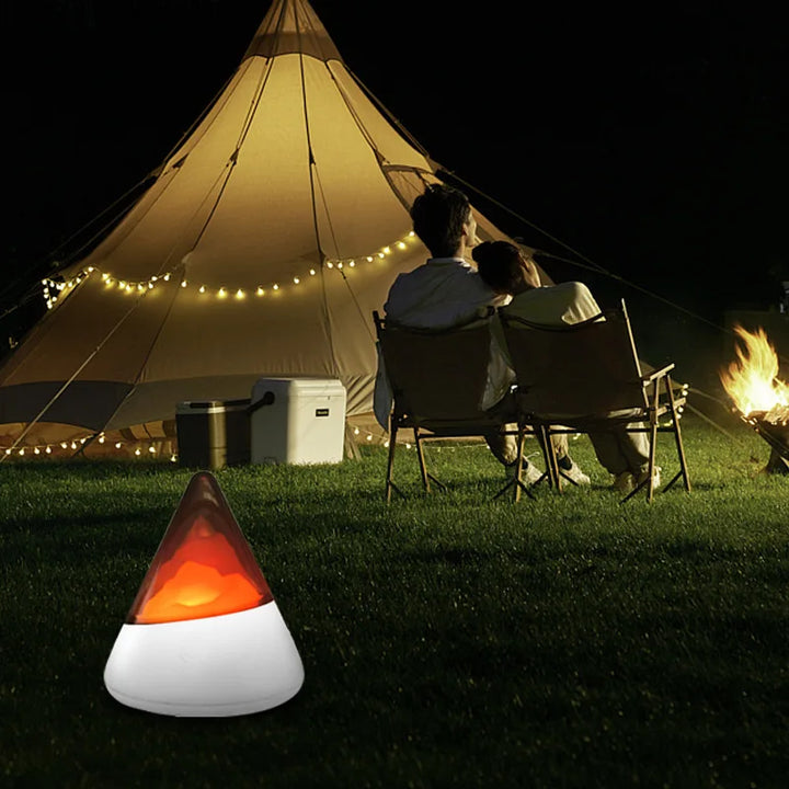 Compact wireless light shaped like an iceberg, perfect for living room table decor and mood illumination