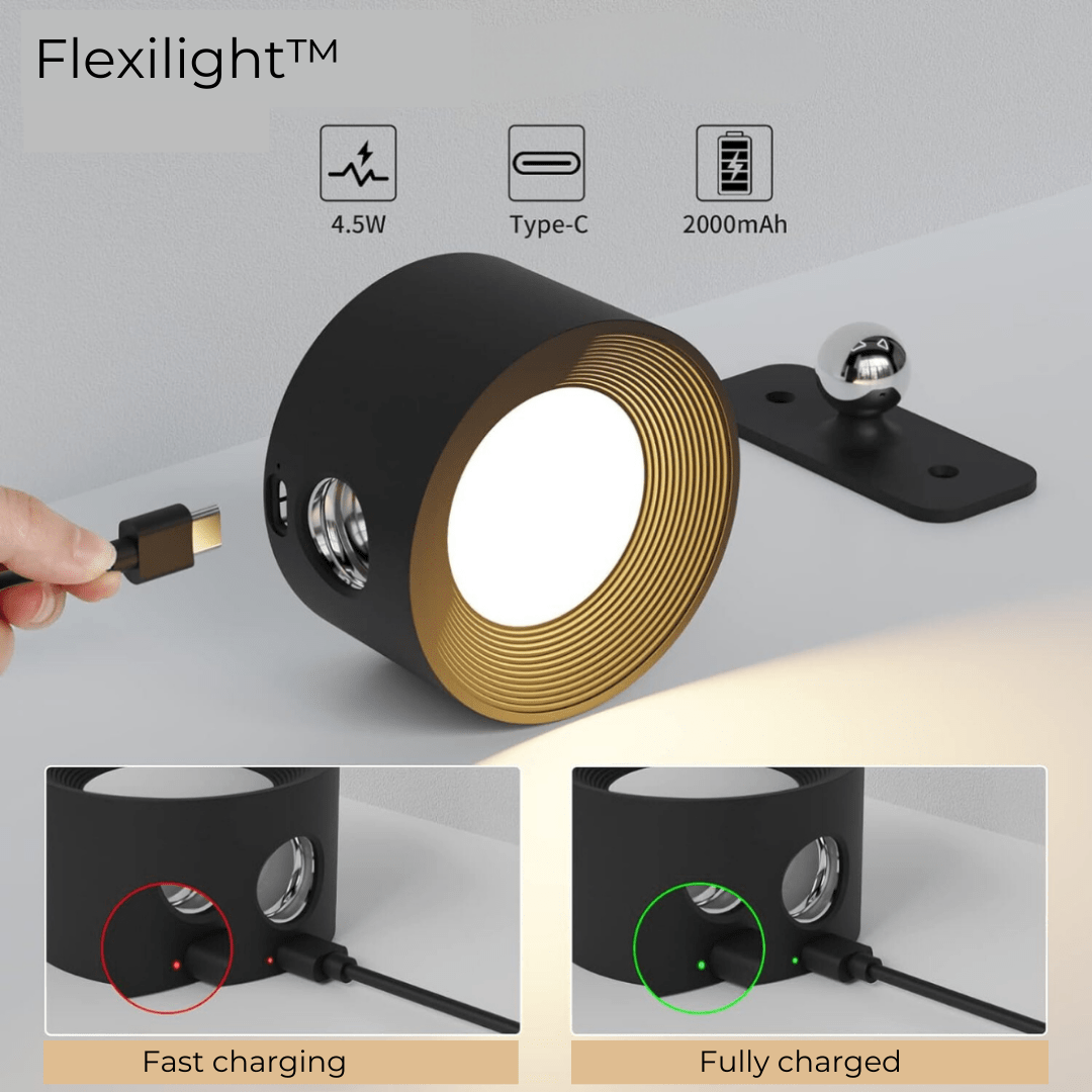 Magnetic wireless LED wall light detached from base used as portable torch