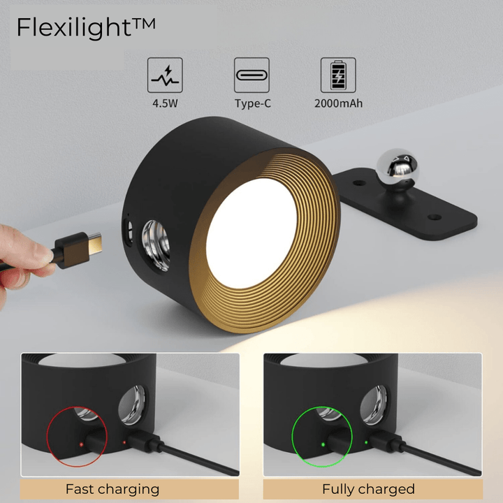 Magnetic wireless LED wall light detached from base used as portable torch