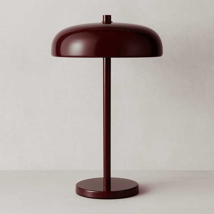 Rechargeable desk light showing its sleek metal finish and slim profile