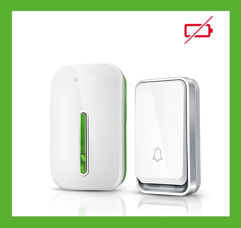 Wireless Waterproof Battery-Free Doorbell transmitter and receiver unit