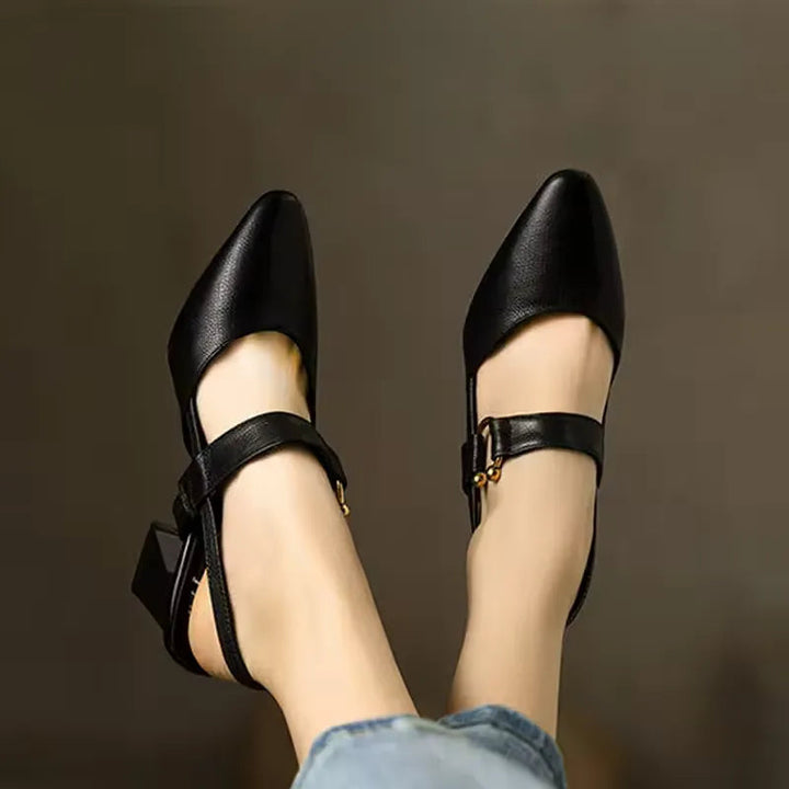 Trendy women's supportive footwear offering fashionable orthopedic high heels for daily wear
