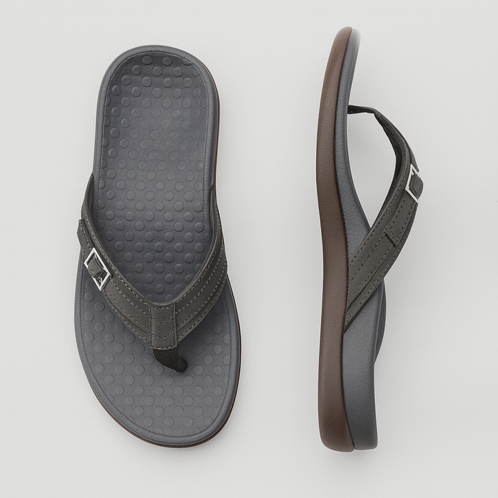 Comfortable women's orthotic thong sandal showcasing arch support for summer wear