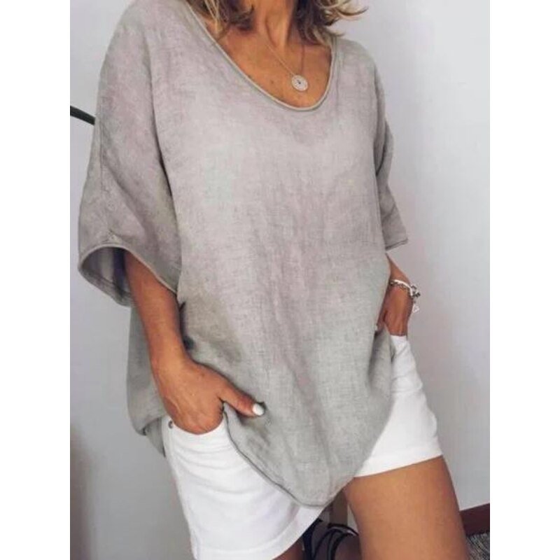 Breathable top for women styled with short sleeves for an effortless warm-weather look.